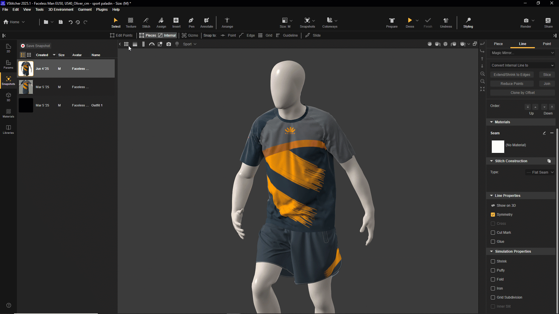 Browzwear VStitcher sportswear fit validation
